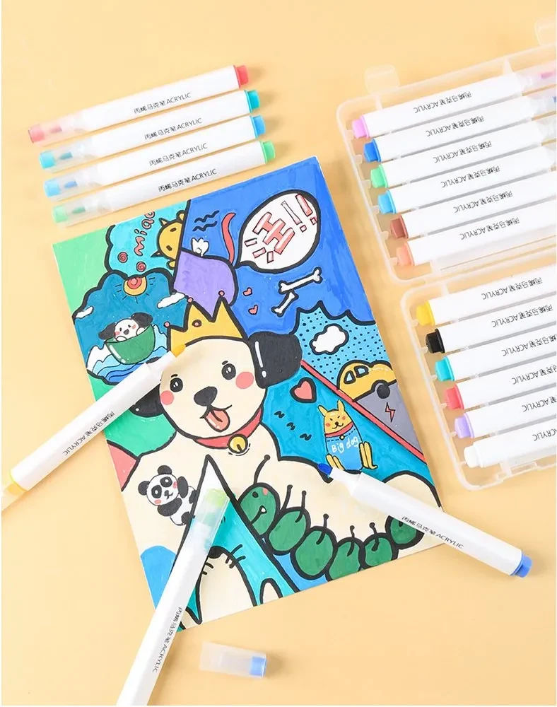 Набор универсальных акриловых маркеров Y04 с кейсом 24 цветов (10029) - фото 7 Набор универсальных акриловых маркеров Y04 с кейсом 24 цветов (10029) - фото 7