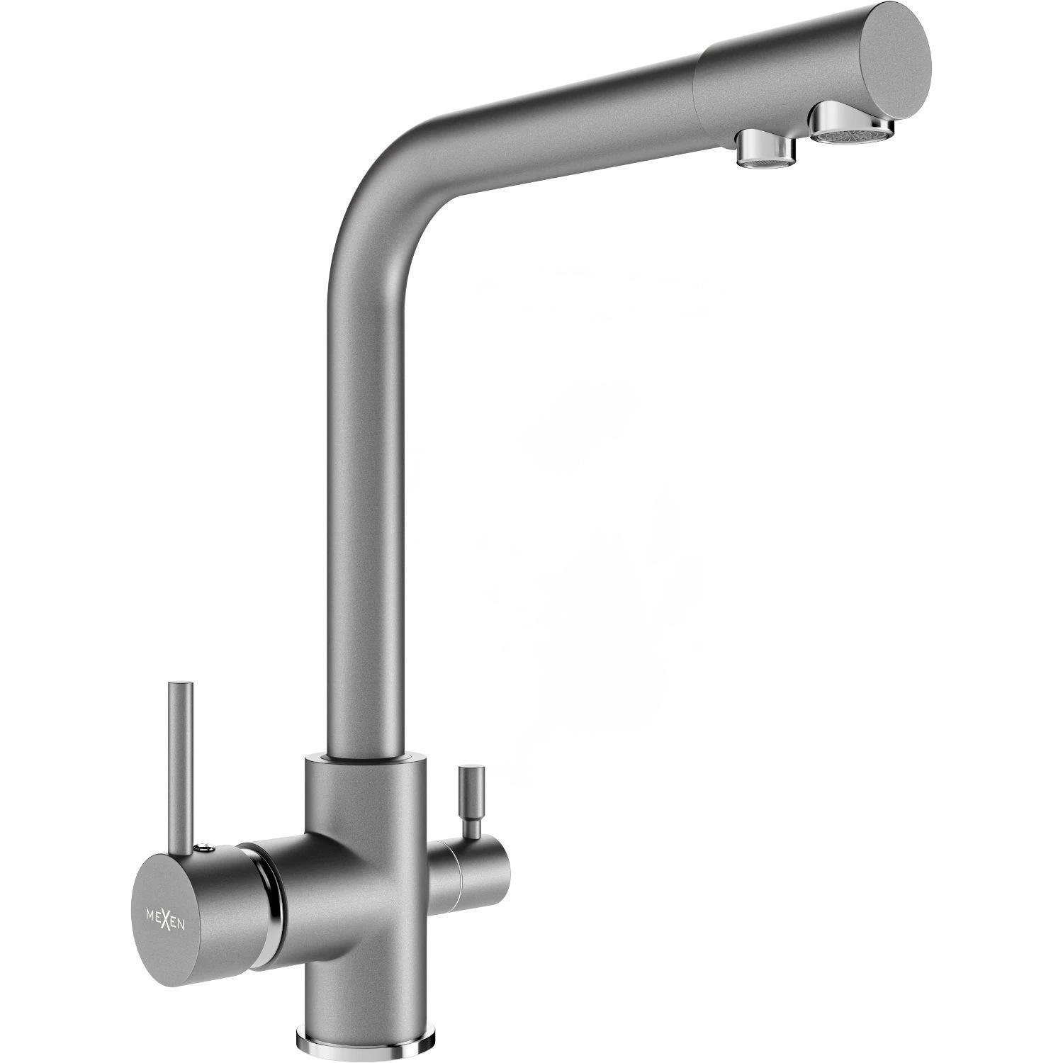 Змішувач для кухні MEXEN 671600-61 DUERO reay-00000000136 на дві води Сірий (171722)