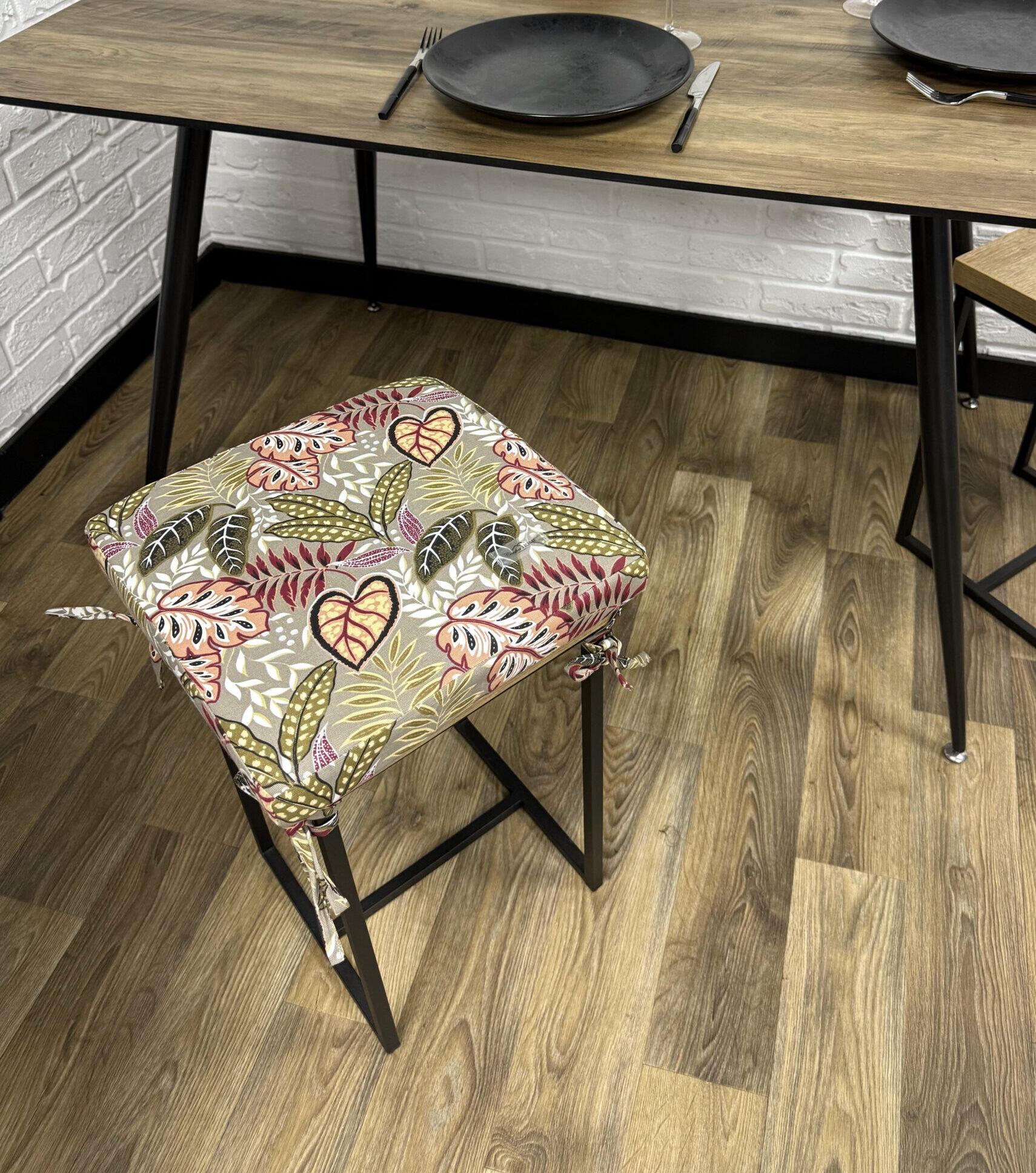 Сиденье Comfort Home Monstera на стул панама 40х40х3 см (5054447)