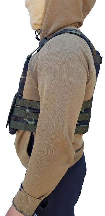 Бронежилет-плитоноска з плитами 4 клас 8х250х300 мм (7087289) - фото 8