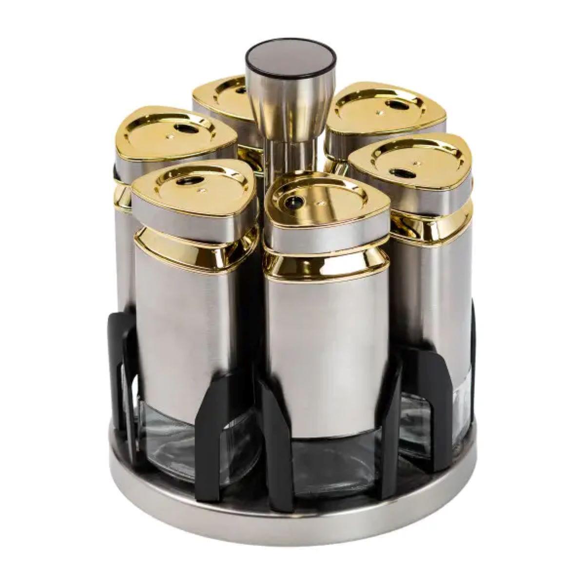 Набор емкостей для специй на подставке 6 баночек по 120 мл (4845)