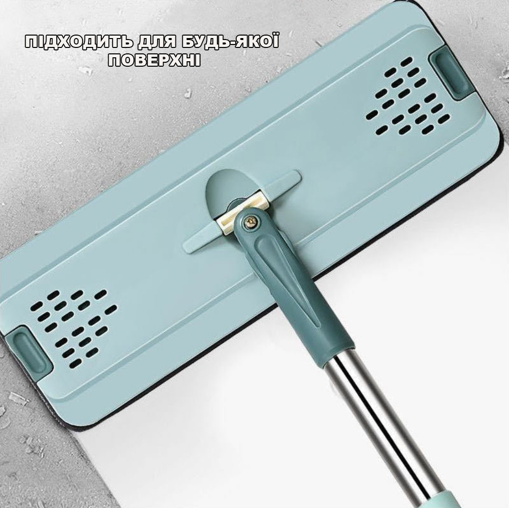 Комплект швабра-ледарка з відром 8 л і автоматичним віджимом два відсіки і дві насадки для прибирання підлог Зелений (Е500242) - фото 3 Комплект швабра-ледарка з відром 8 л і автоматичним віджимом два відсіки і дві насадки для прибирання підлог Зелений (Е500242) - фото 3