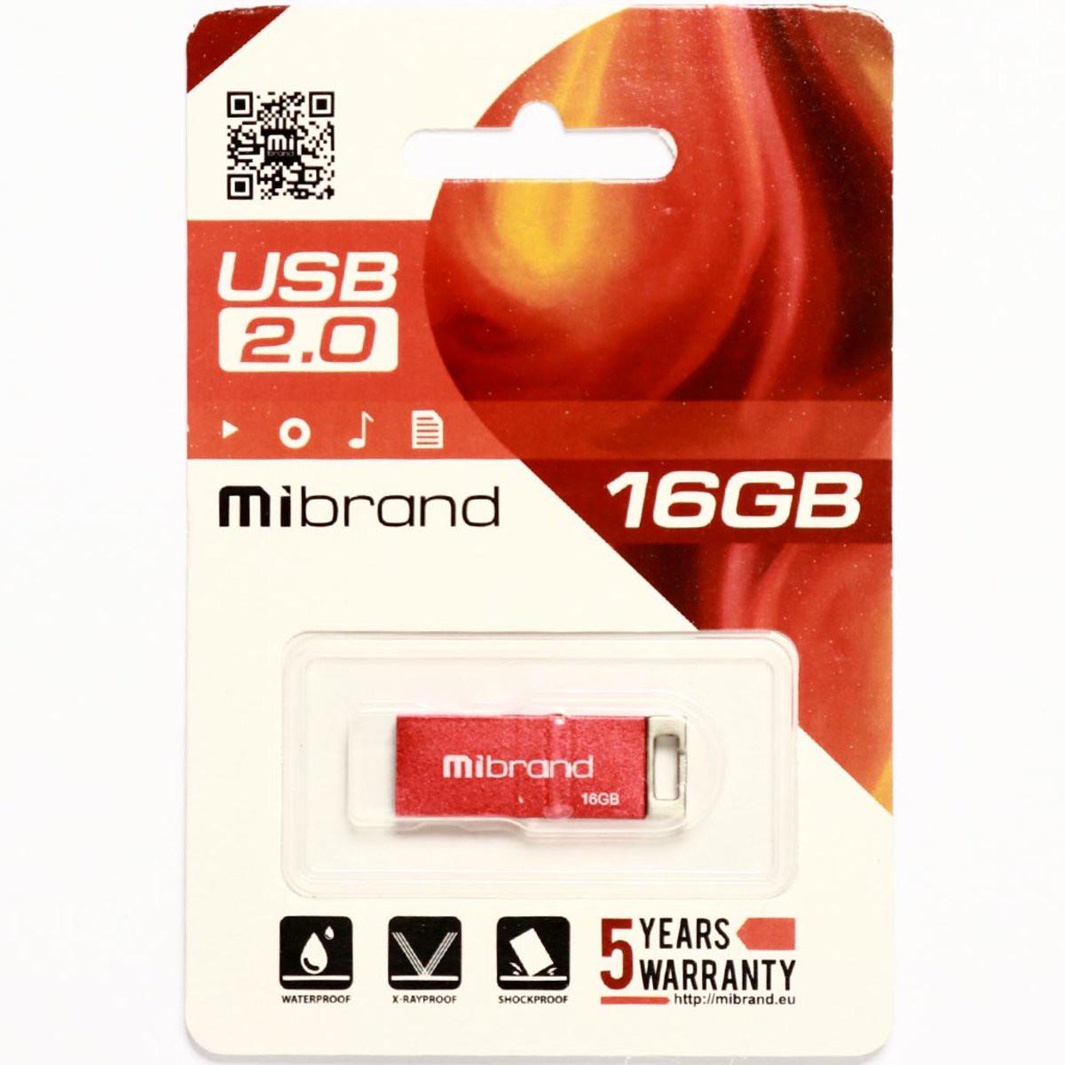 Flash Mibrand USB 2.0 Chameleon 16Gb Red (29caa1-15524) - фото 2