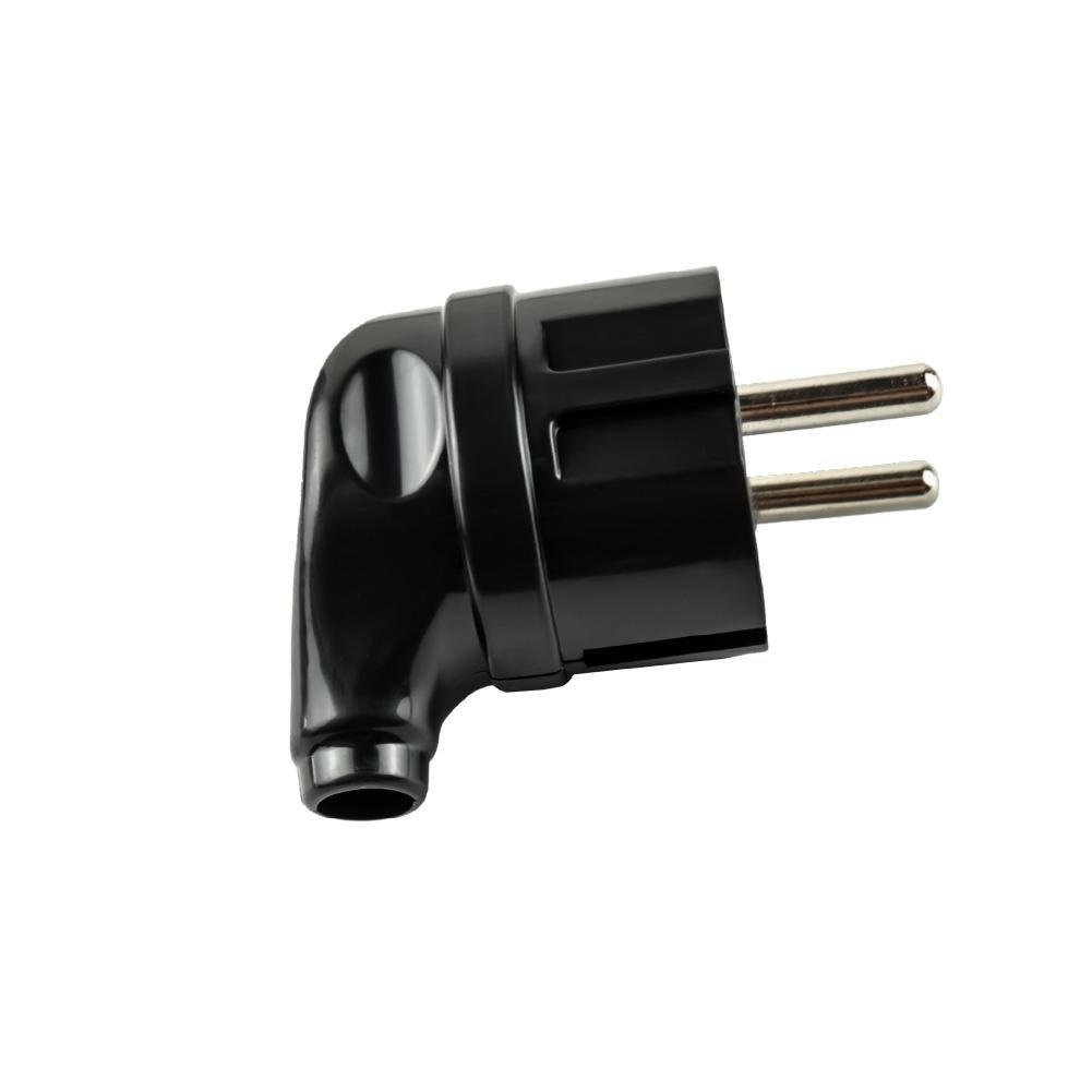 Вилка штепсельна Violux L з заземленням Чорний (940820)