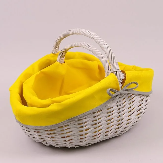 Комплект корзин с тканью Flora 2 шт. Серый (50077)