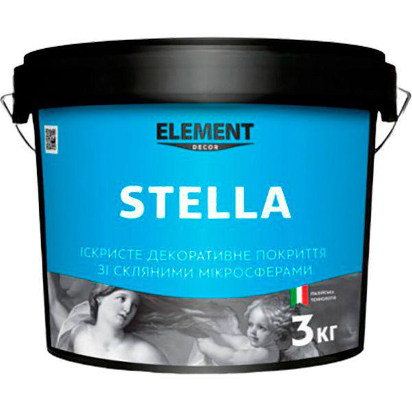 Декоративна фарба Element Decor Stella з перламутром база 3 л Біле срібло (1821754795) - фото 1 Декоративна фарба Element Decor Stella з перламутром база 3 л Біле срібло (1821754795) - фото 1
