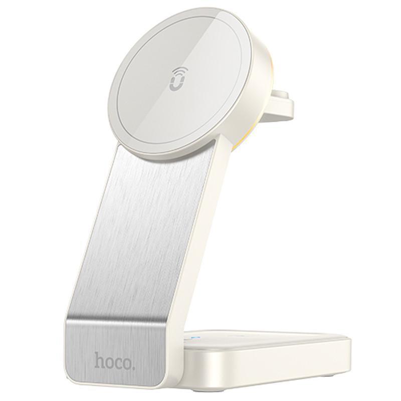 Зарядний пристрій бездротовий Hoco CQ3 Motorcycle 3-in1 Milky White (00000071104_2) Зарядний пристрій бездротовий Hoco CQ3 Motorcycle 3-in1 Milky White (00000071104_2)