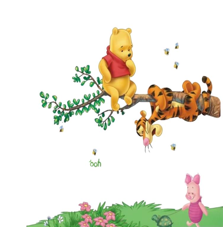 Наклейка виниловая Мультяшные животные Винни и его друзья для детской комнаты