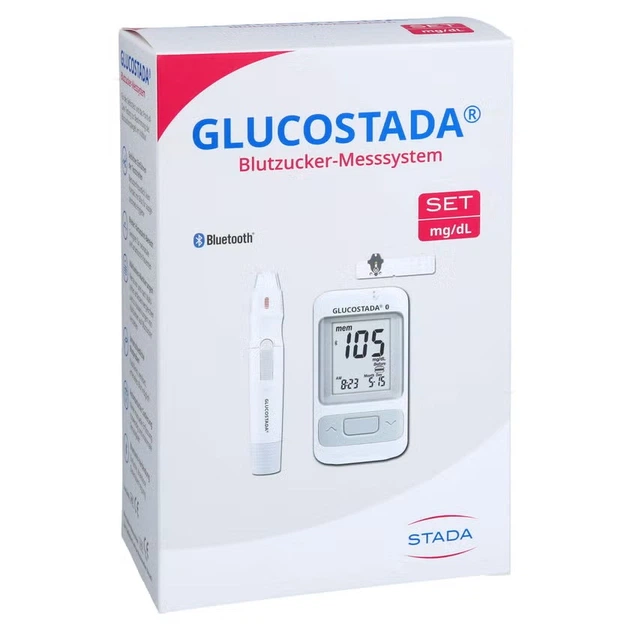 Глюкометр GLUCOSTADA SET Bluetooth с индикатором до/после еды (2891839245)