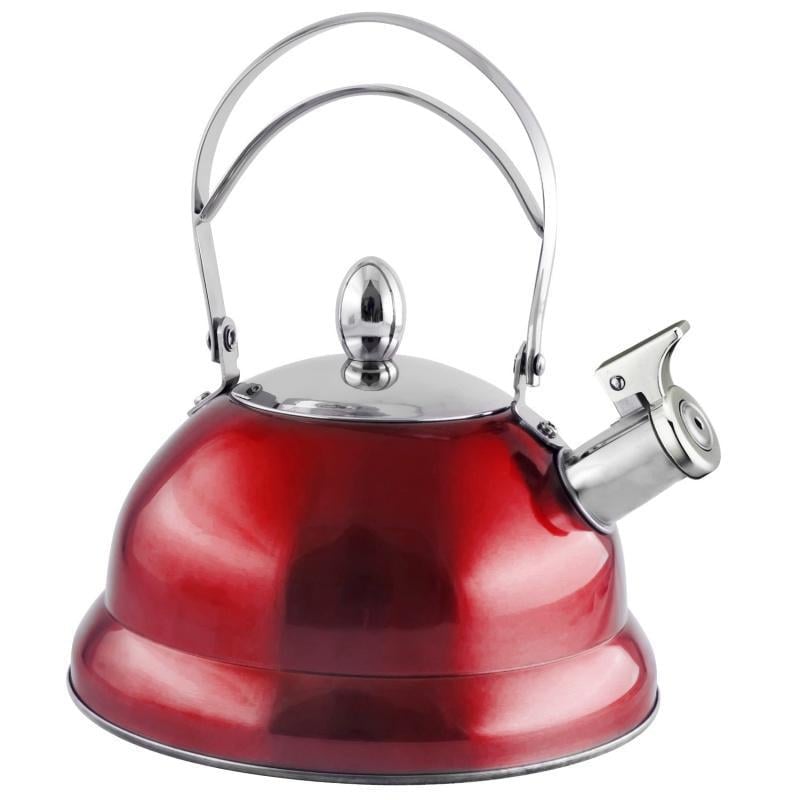 Чайник со свистком Lora NS11 нержавеющая сталь 3 л Красный