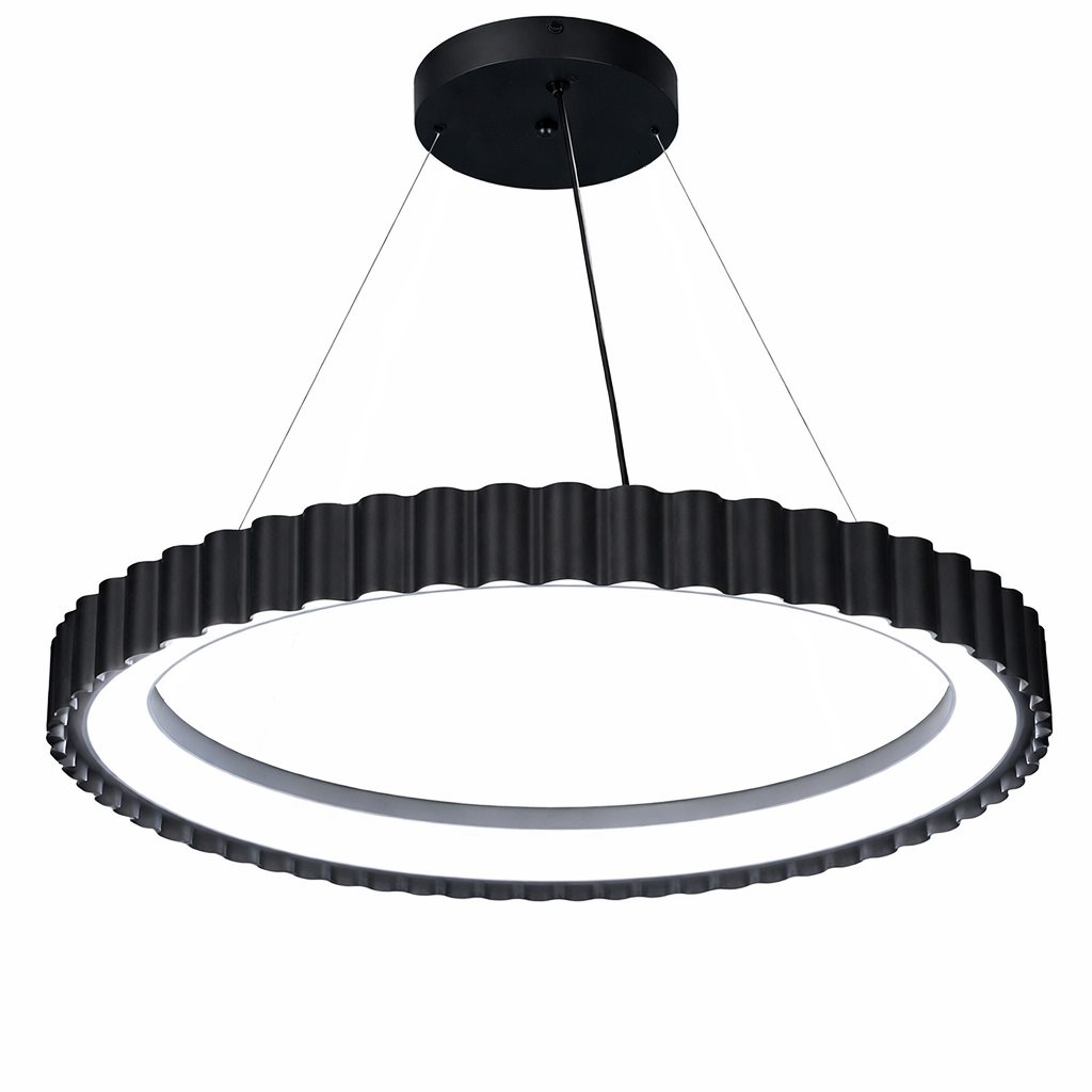 Люстра светодиодная Sneha подвесная кольцо 49 см 62W с пультом Черный (99545977259/500 MB)
