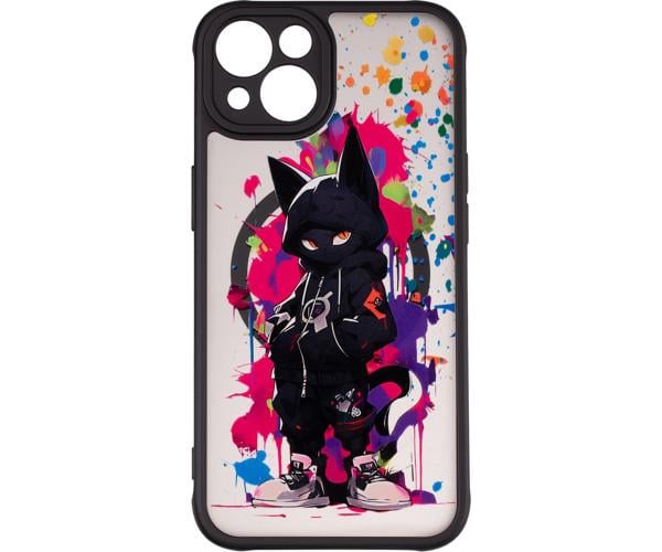 Чехол накладка Gelius Print Case UV (Magsafe) для iPhone 13, Gateway cat Pink