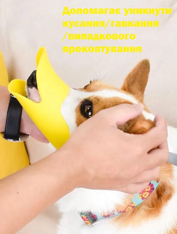 Намордник Утка для собак силиконовый регулируемый с нейлоновым зажимом - фото 2 Намордник Утка для собак силиконовый регулируемый с нейлоновым зажимом - фото 2