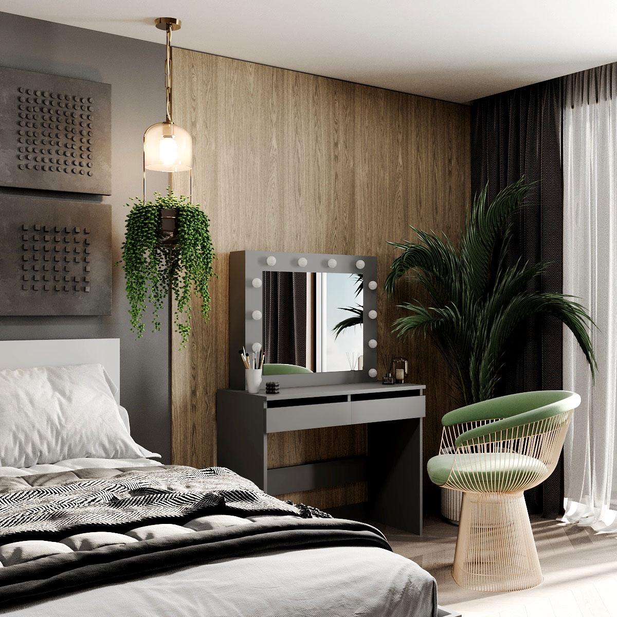 Туалетний столик Malta 940х430х1400 мм Графіт сірий (GATB32070700000) - фото 5 Туалетний столик Malta 940х430х1400 мм Графіт сірий (GATB32070700000) - фото 5