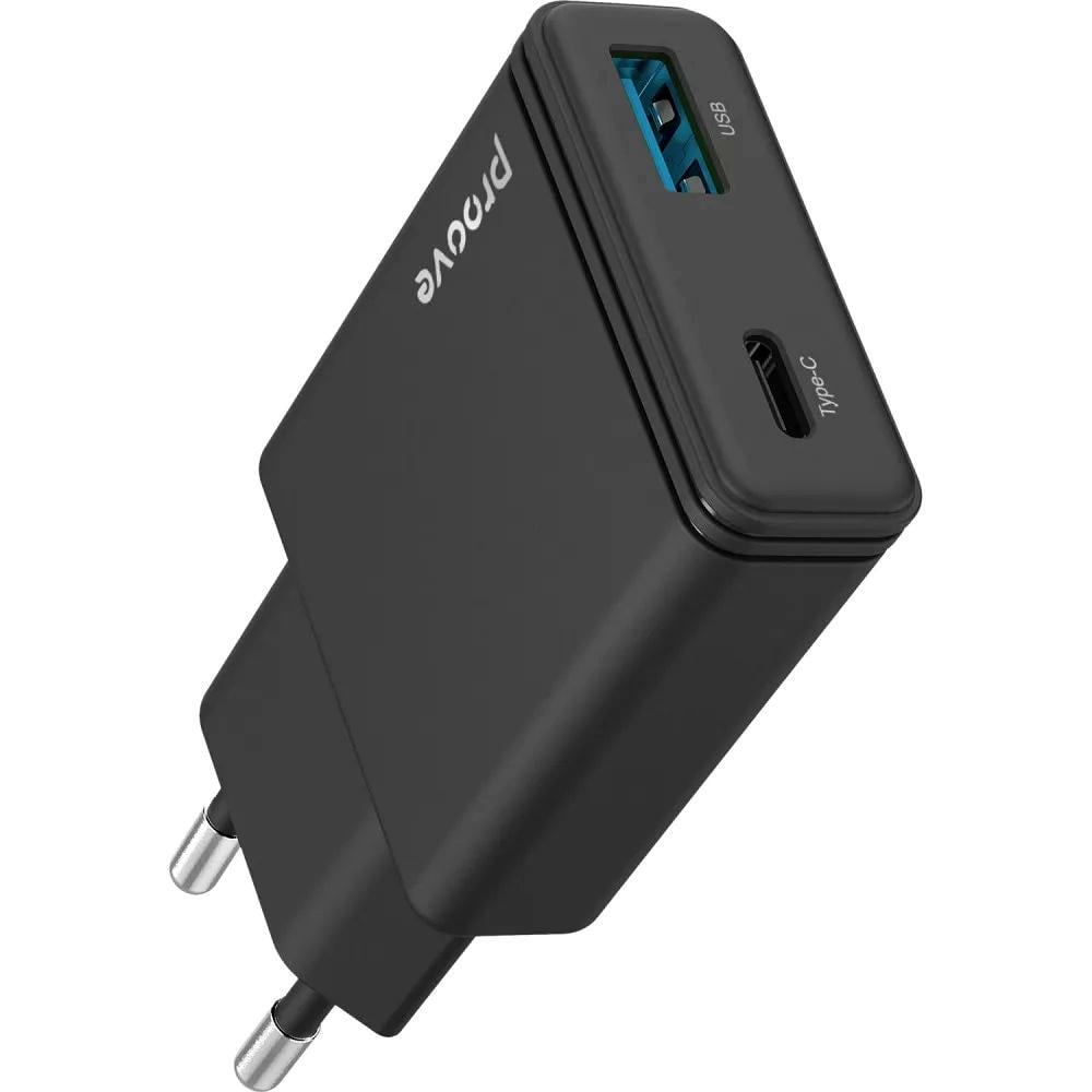 Зарядное устройство Proove Slender 45W Type-C+USB QC4+/PD3.0 GaN Черный (WCSL45110001) Зарядное устройство Proove Slender 45W Type-C+USB QC4+/PD3.0 GaN Черный (WCSL45110001)