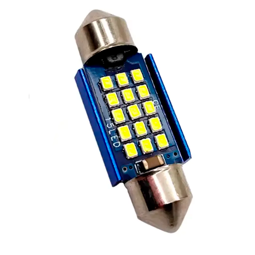 Автолампа Festoon C5W 2016х15 smd с обманкой 39 мм и белым светом 9-24V (2692669865)