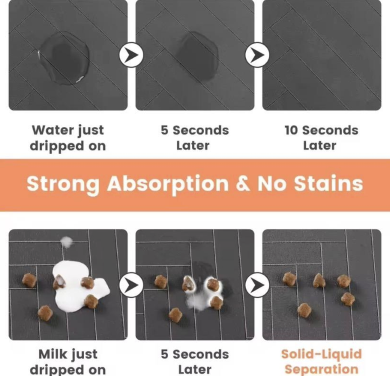 Килимок під миски для домашніх тварин 1 шт. L Silver (5647869) - фото 2 Килимок під миски для домашніх тварин 1 шт. L Silver (5647869) - фото 2