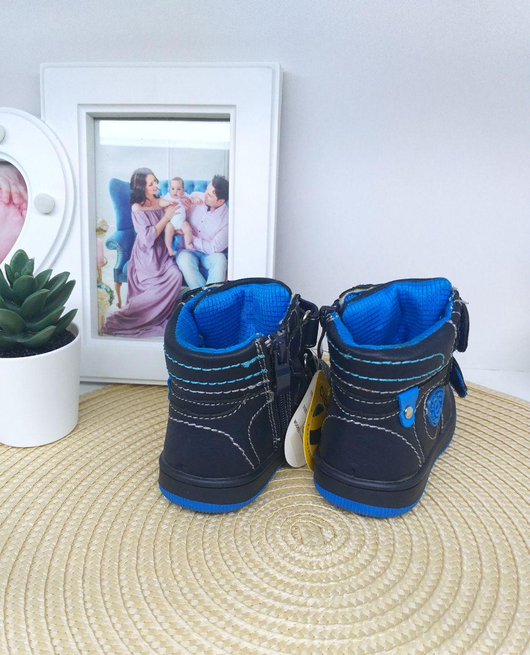 Ботиночки для мальчика Clibee 464 р. 21 12,8 см Синий (464-1) - фото 3