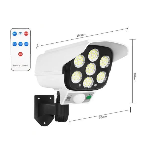 Світильник на сонячній батареї LED Solar із датчиком руху та пультом керування - фото 5