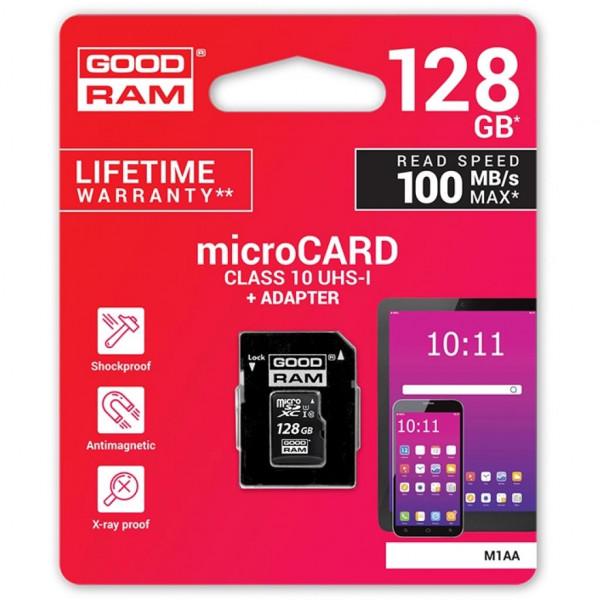 Карта памяти Goodram microSDXC 128 Гб (M1AA-1280R12) - фото 3