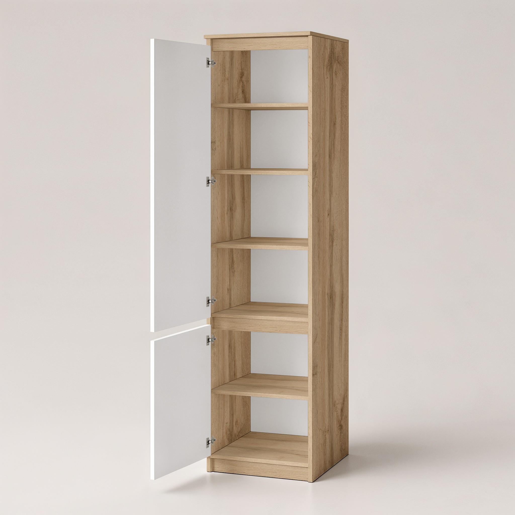 Шкаф-пенал с полками T-217 500х498х2117 мм Дуб Аппалачи/Белый - фото 2 Шкаф-пенал с полками T-217 500х498х2117 мм Дуб Аппалачи/Белый - фото 2