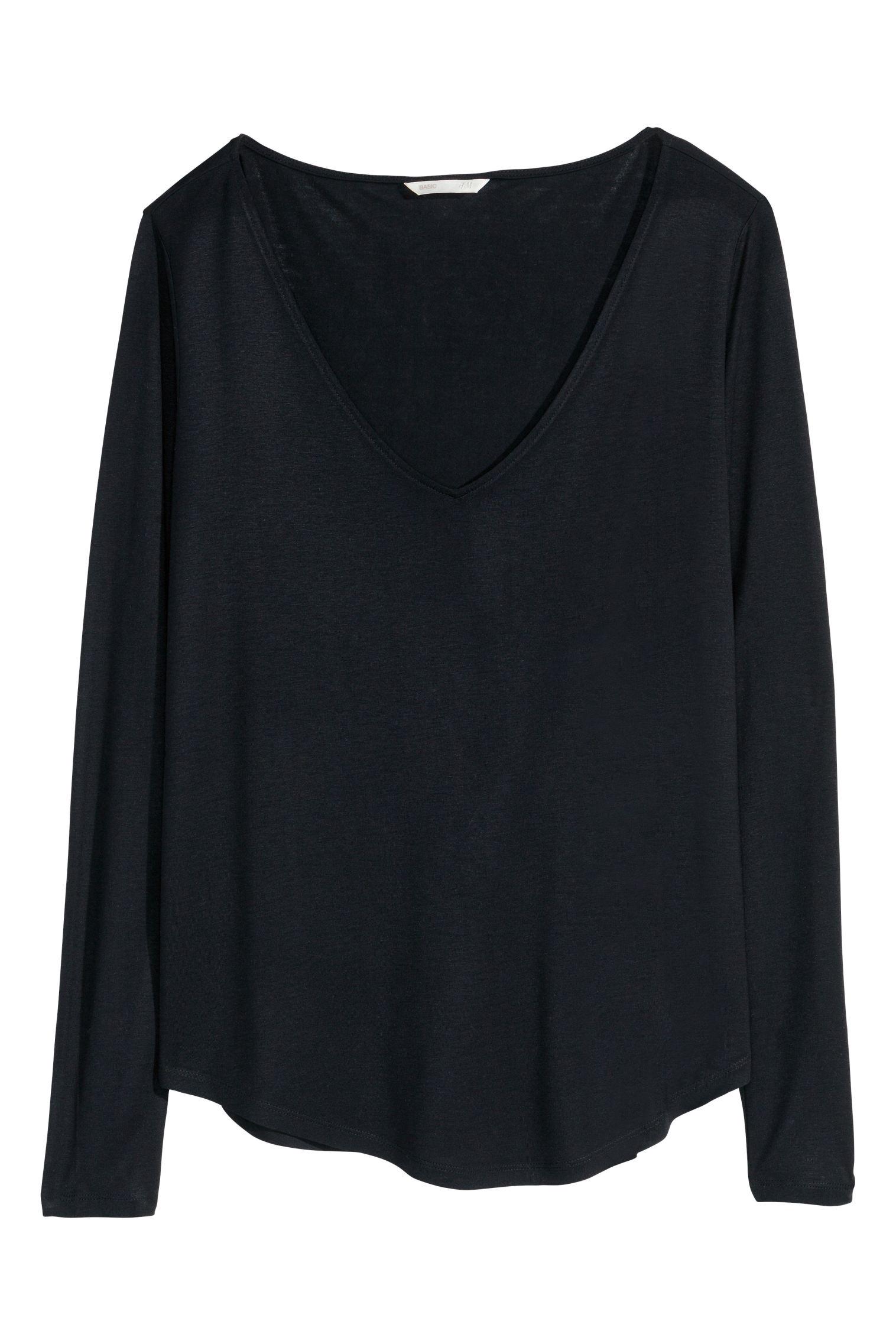 Лонгслив H&M S Черный (3072814075)