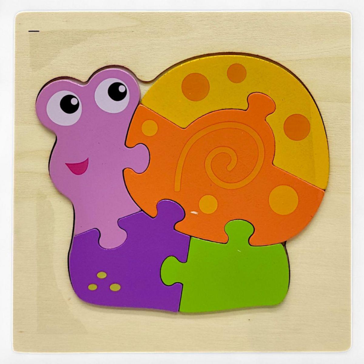 Вкладиш-пазл дерев'яний Равлик 15х15 см