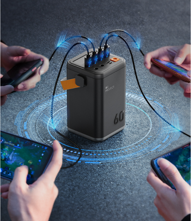 Повербанк мобільний потужний Project 2 60 000 мАч Синій (1747491111) - фото 3 Повербанк мобільний потужний Project 2 60 000 мАч Синій (1747491111) - фото 3