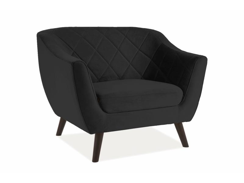 Кресло Molly 1 Velvet Черный/Венге (MOLLY1V19CZ)