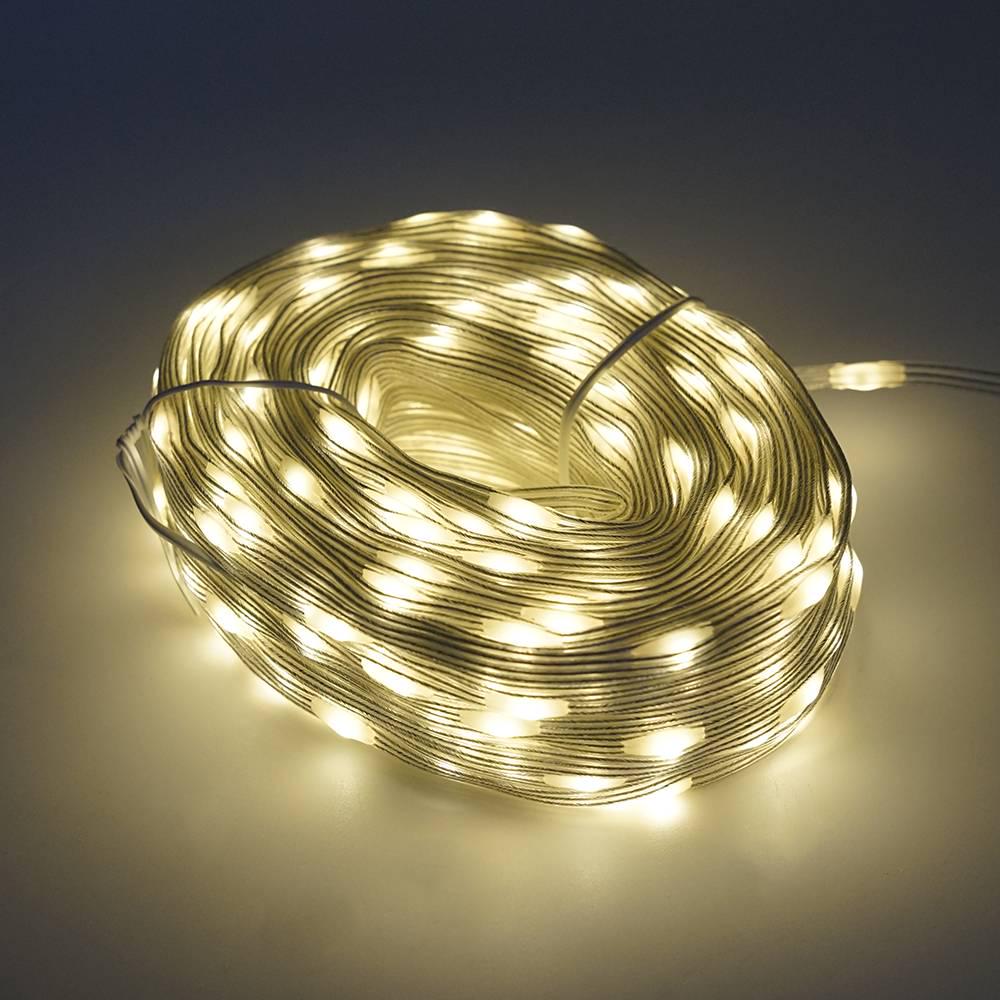 Гірлянди 400 LED Діод 1 режим 50 м прозора ізоляція White Hot Гірлянди 400 LED Діод 1 режим 50 м прозора ізоляція White Hot
