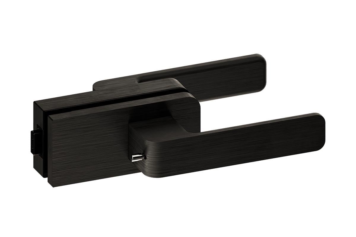 Дверная ручка для стекла WALA H4S32/SM1OM2 с магнитным механизмом и фиксатором В1 стекло-стекло Черный (H4S32/SM1OM2)