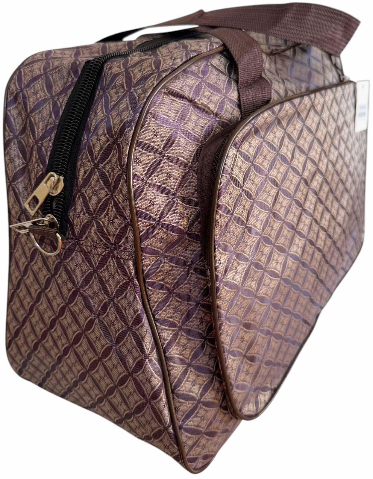 Сумка дорожная ручная кладь с длинным ремнем через плечо Светло-коричневый (41213L) - фото 2