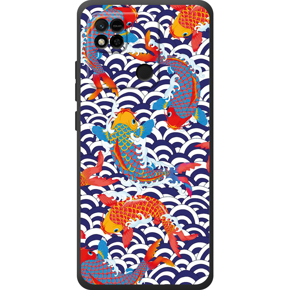 Чохол BoxFace Xiaomi Redmi 10A Koi Fish Чорний силікон (44590-up2477-44595)