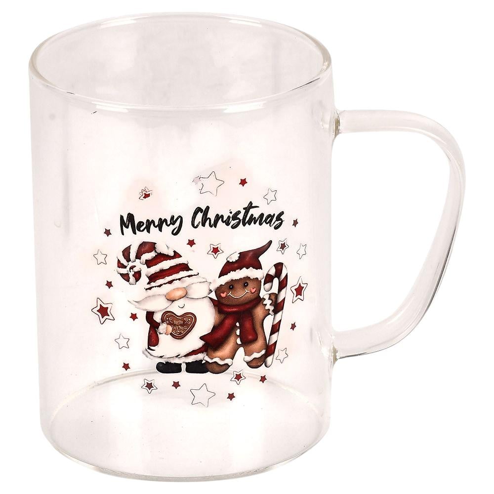 Чашка новогодняя Happy Christmas R99921 450 мл Прозрачный (30492461)