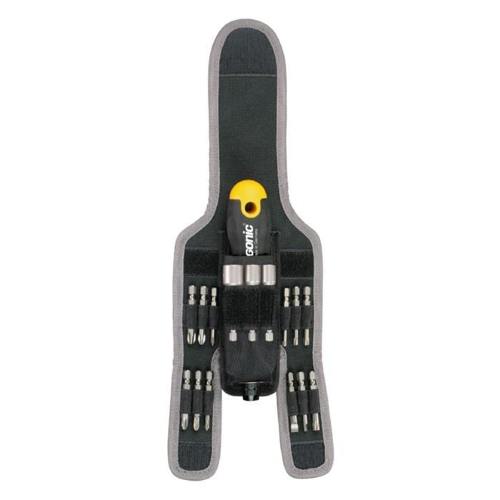 Набір Felo головок 8-13 мм та біт PH 1/2/3 PZ 1/2/3 TORX 15/20/25/30 SL 4х0,8/6,5х1,2 SW Ergonic K у поясному чохлі 16 шт. 06071604 (14499)