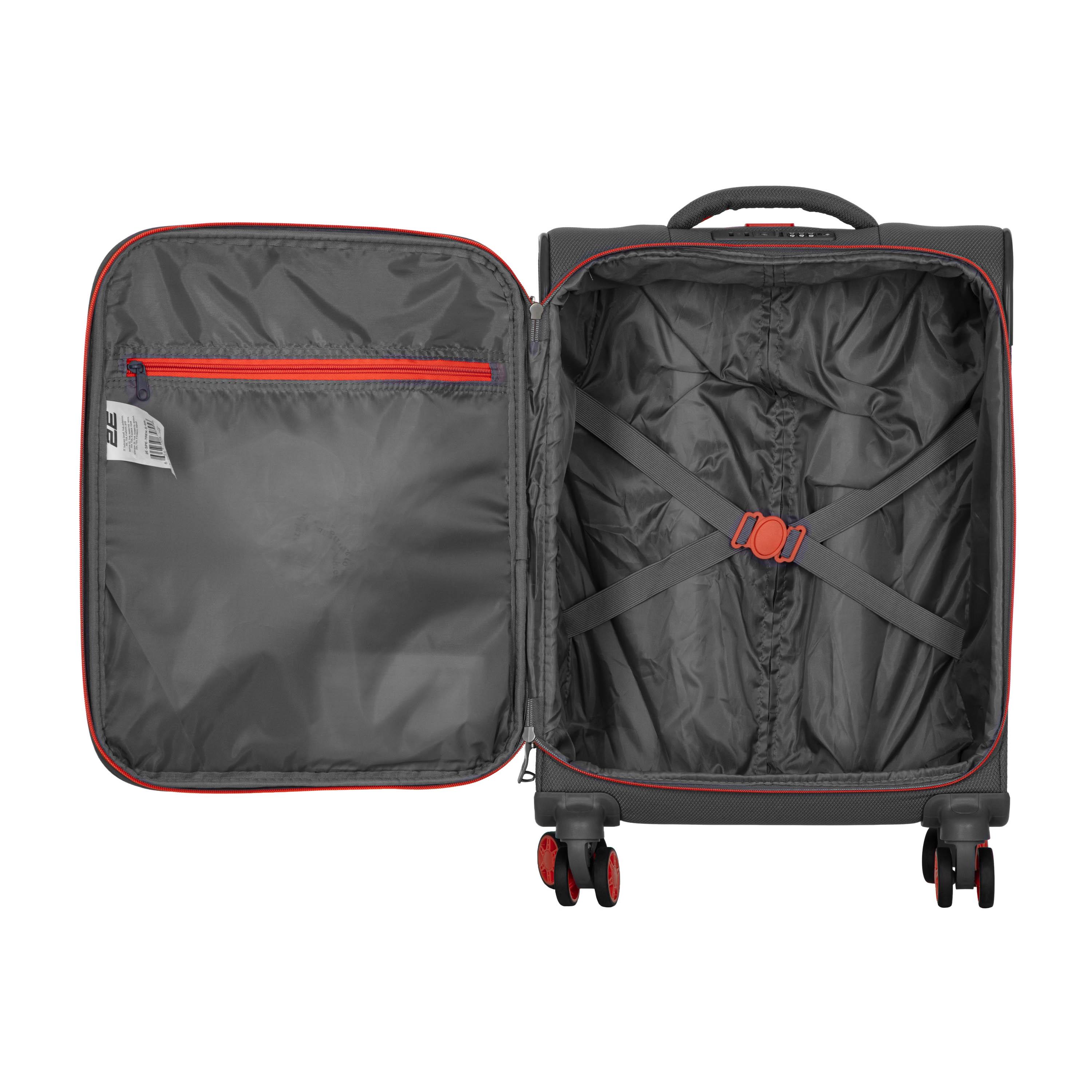 Набор чемоданов дорожных 2E Trek полиэстер замок TSA с 4 колесами S/M и 2 рюкзака Cabin Серый (2E-SPE-TREK-SET4-GR) - фото 3 Набор чемоданов дорожных 2E Trek полиэстер замок TSA с 4 колесами S/M и 2 рюкзака Cabin Серый (2E-SPE-TREK-SET4-GR) - фото 3