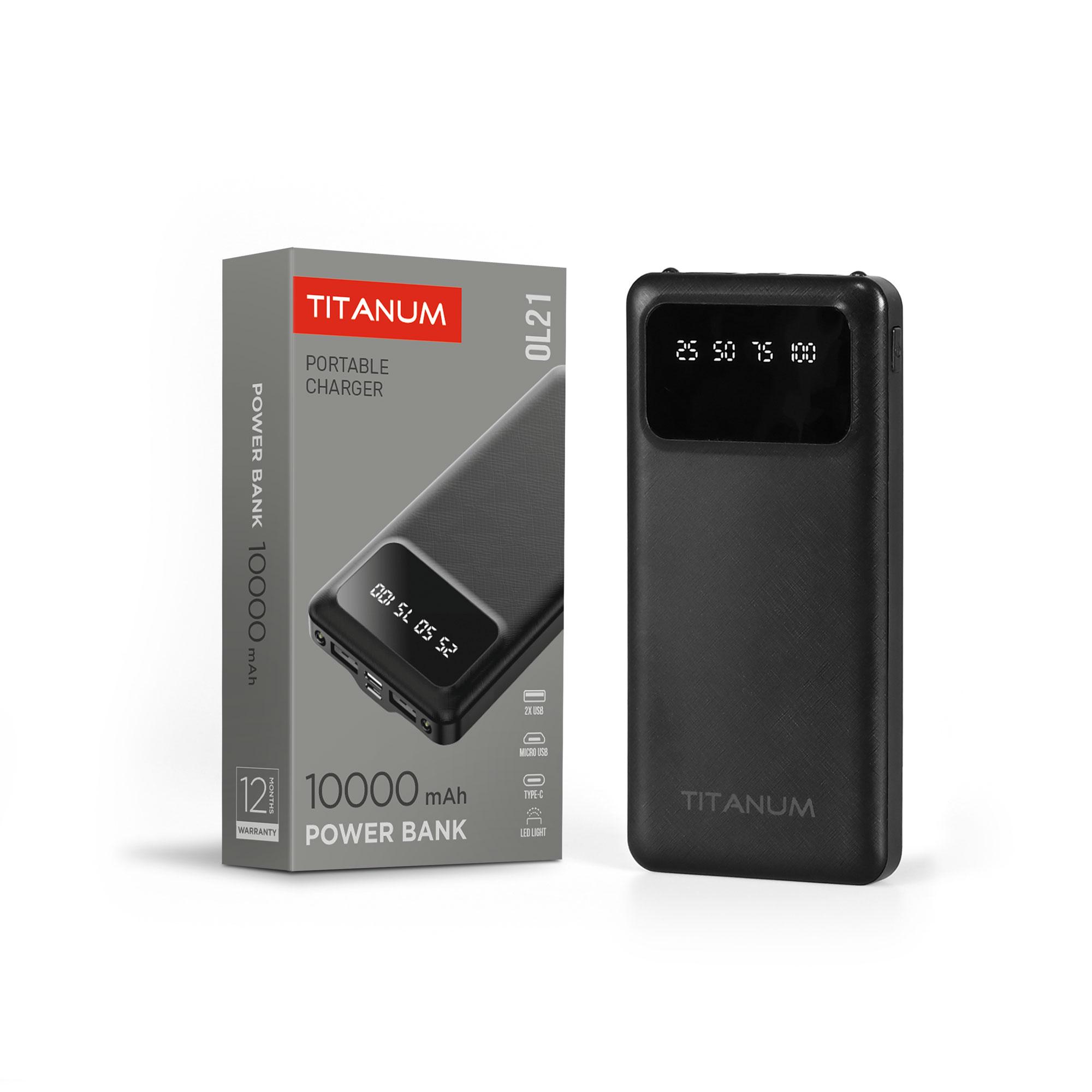 Повербанк TITANUM 10000 mAh OL21 Black (TPB-OL21-B)