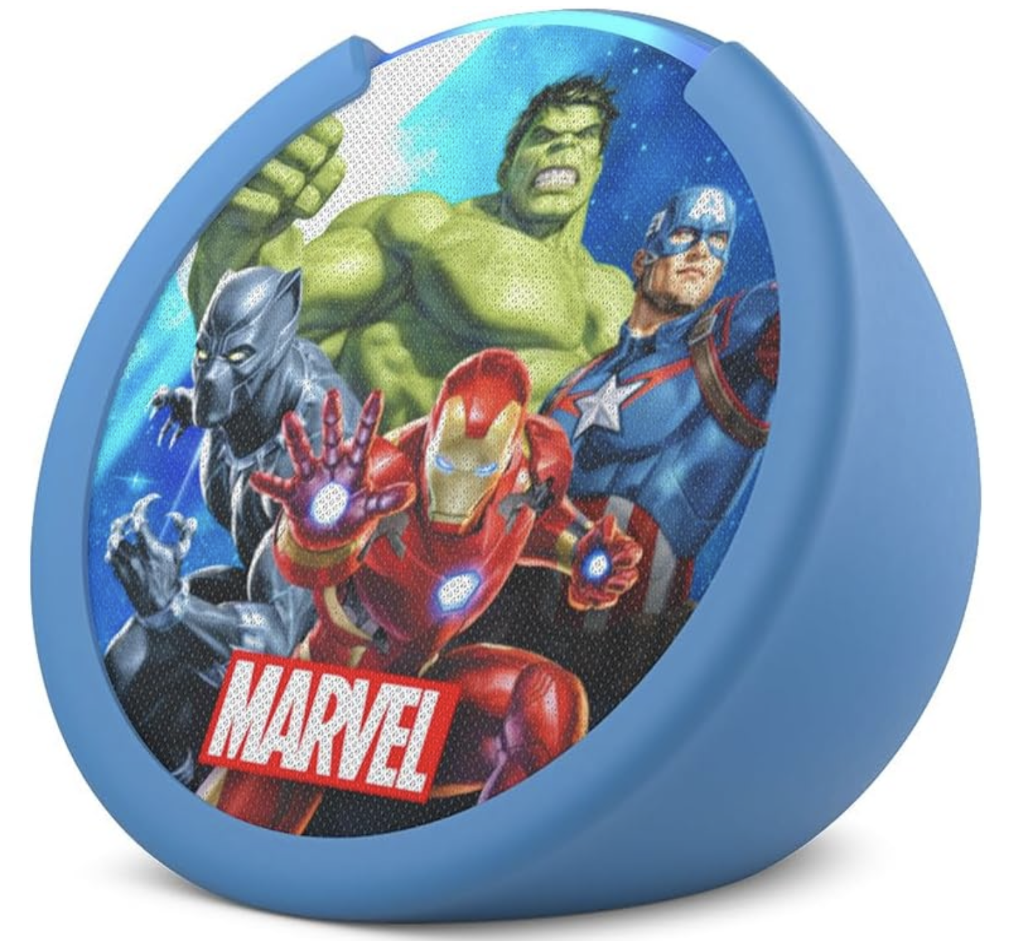 Детская смарт колонка Amazon Echo Pop Kids Marvel's Avengers Английский/Испанский/Французский
