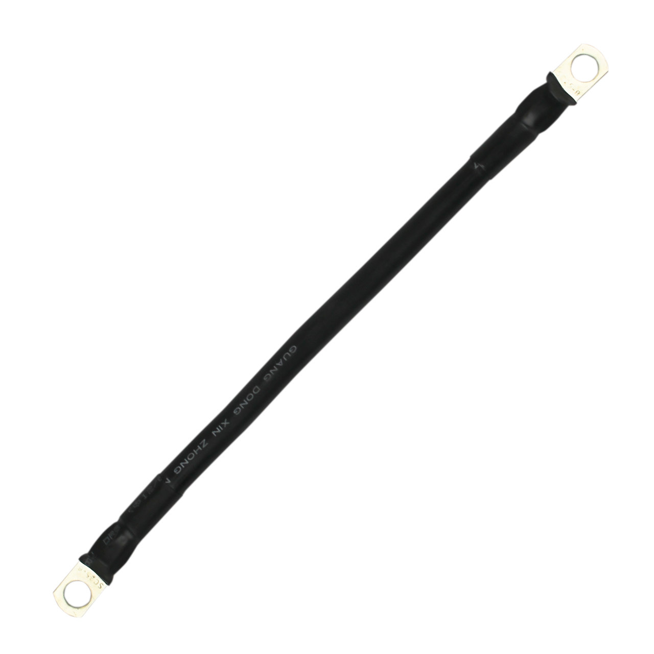 Кабель мідний для з'єднання АКБ 25 кв. мм -20 см с клемами Чорний Кабель мідний для з'єднання АКБ 25 кв. мм -20 см с клемами Чорний