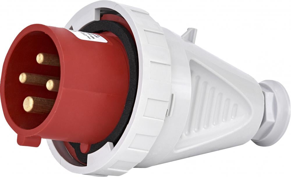 Силова вилка ETI EVH-1643 3P+PE 16А 400 В переносна IP67 Червоний (4482025)