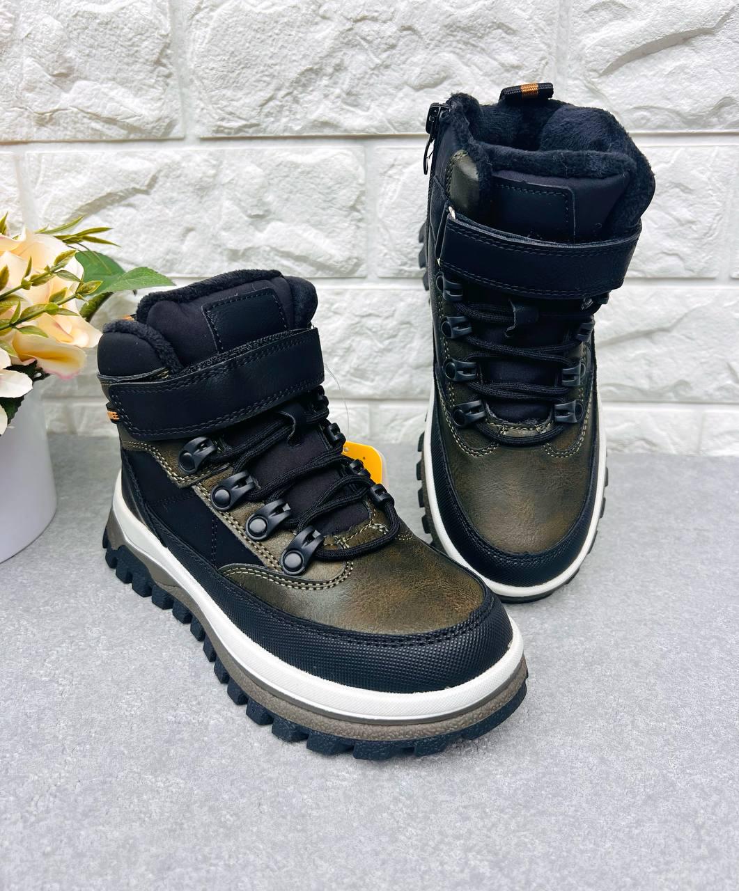 Черевики для хлопчика зимові Clibee 1869 р. 33 20,8 см Хакі (1869-1)