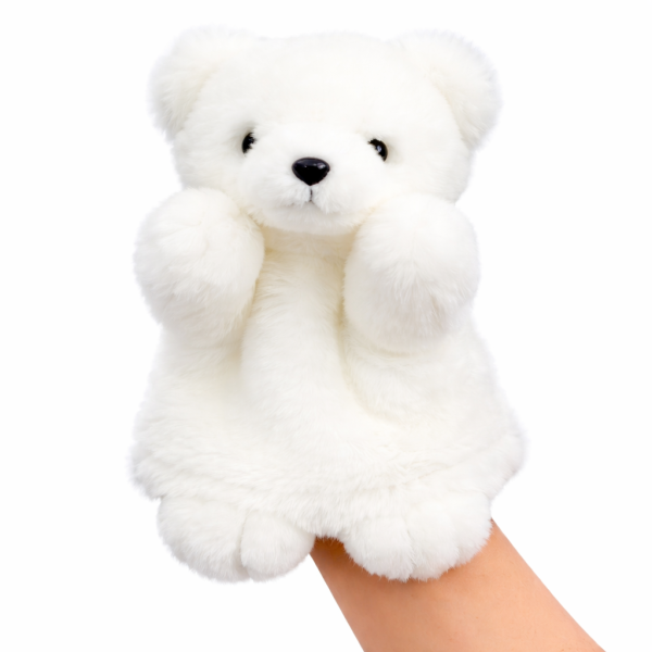 Игрушка на руку Baby Team для кукольного театра Медведь 27 см Белый (31434176)