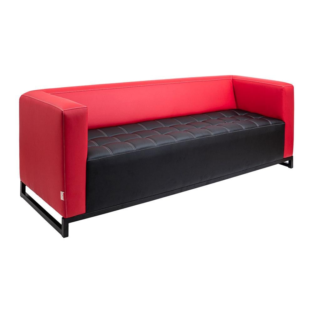 Диван Space екошкіра металевий каркас 150х76х76 см Black/Red (rich_sofa_00719)