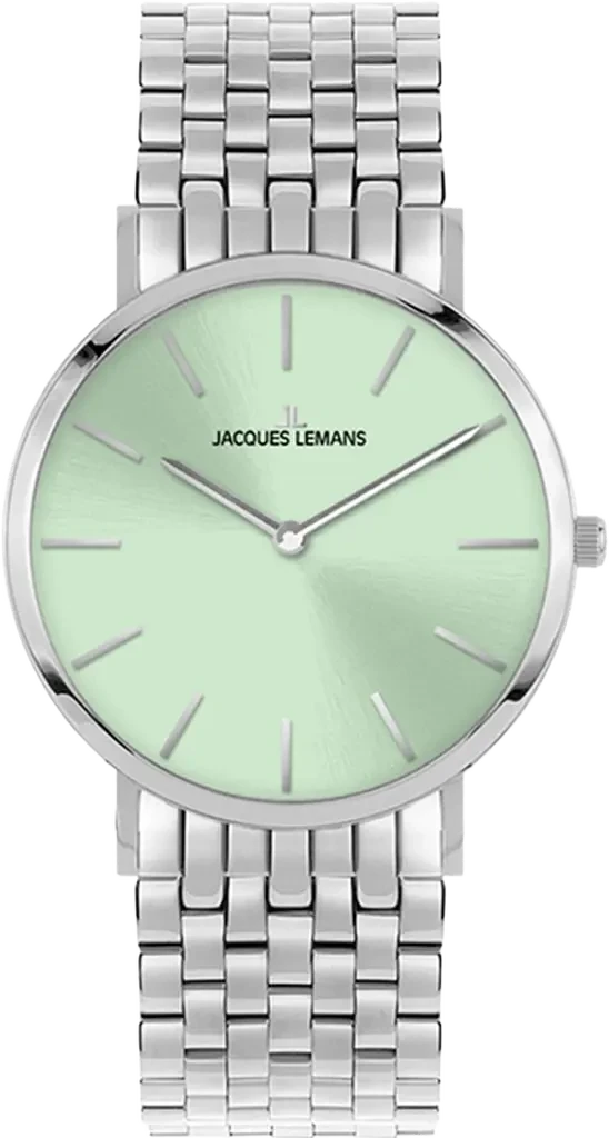 Наручний годинник жіночий Jacques Lemans Nizza 1-2172.1J з сталевим корпусом WR 50 м та зеленим циферблатом Наручний годинник жіночий Jacques Lemans Nizza 1-2172.1J з сталевим корпусом WR 50 м та зеленим циферблатом