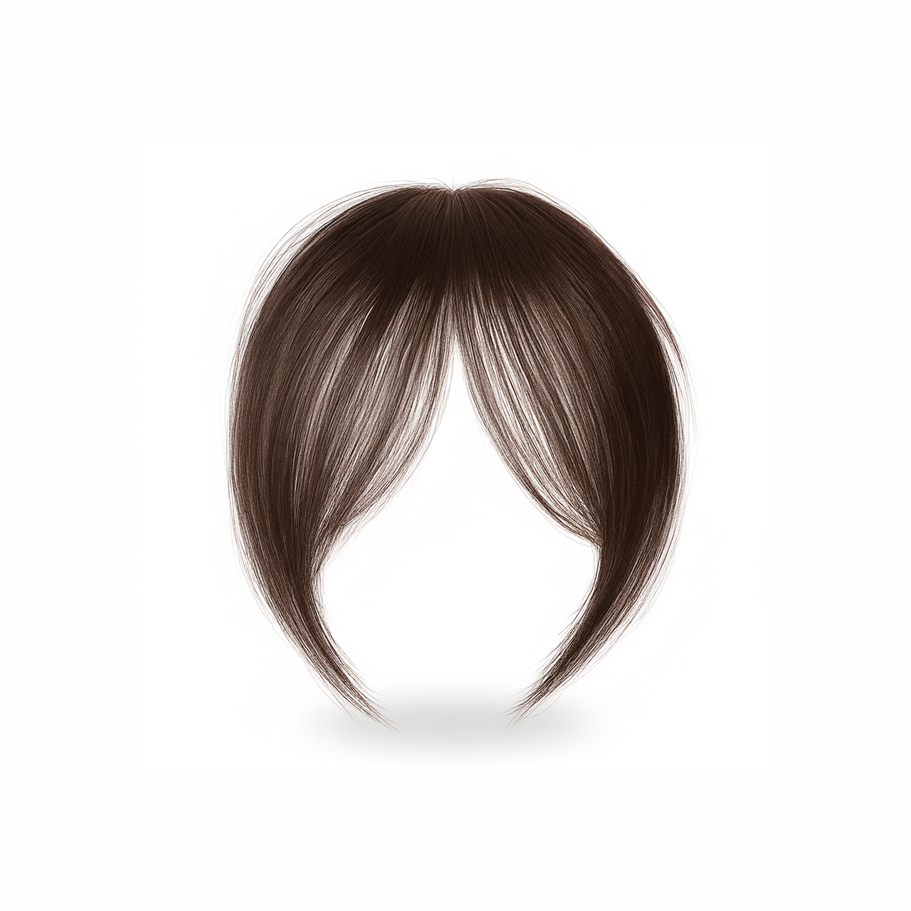 Чубчик шторка из натуральных волос 20 см Коричневый (2826405577)