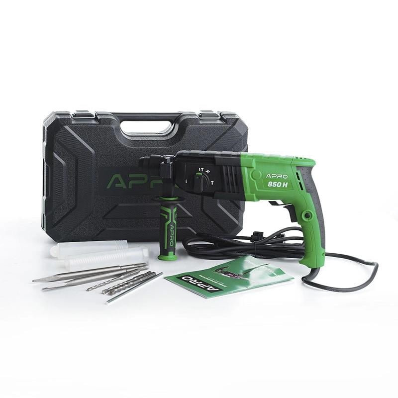 Перфоратор прямий Apro 2,8 Дж 850В SDS+ 850H кейс (896212)