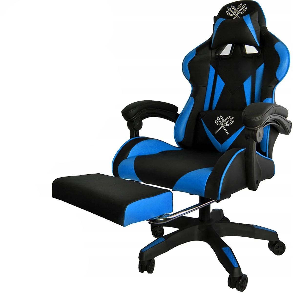 Кресло геймерское с подставкой для ног MALATEC Dunmoon 8978 BLUE (mx9348) - фото 1 Кресло геймерское с подставкой для ног MALATEC Dunmoon 8978 BLUE (mx9348) - фото 1
