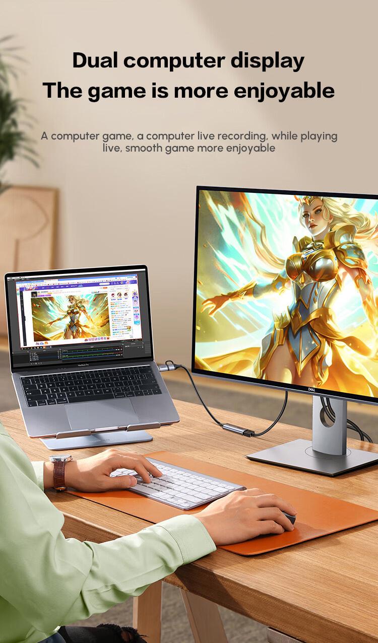 Карта видеозахвата UGREEN HDMI вход 4K 60Hz USB Type-C выход 2K 30Hz алюминиевый Серый (15389) - фото 7 Карта видеозахвата UGREEN HDMI вход 4K 60Hz USB Type-C выход 2K 30Hz алюминиевый Серый (15389) - фото 7