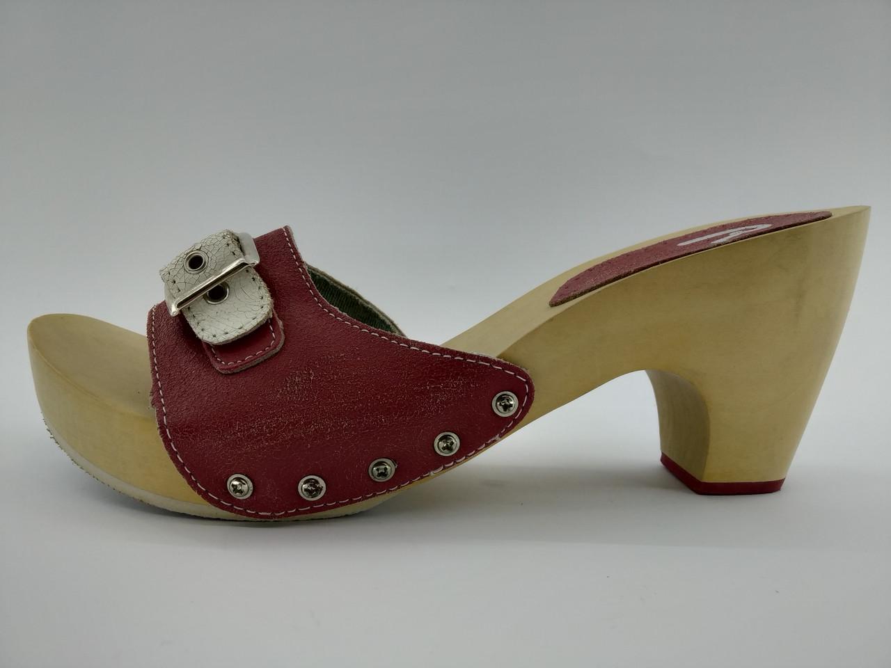 Шльопанці жіночі шкіряні Replayа №010 р. 41 26,5 см Червоний (996928131)