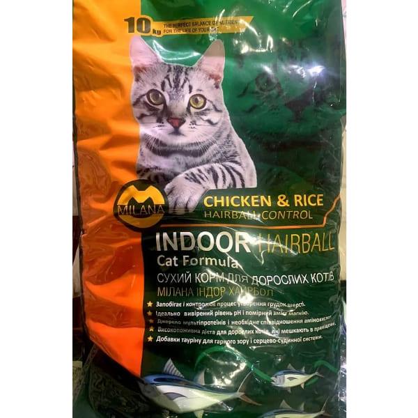 Корм для котов NutraFiveStars Milana Indoor Hairball для взрослых сухой с функцией выведения шерсти 10 кг (000019885)